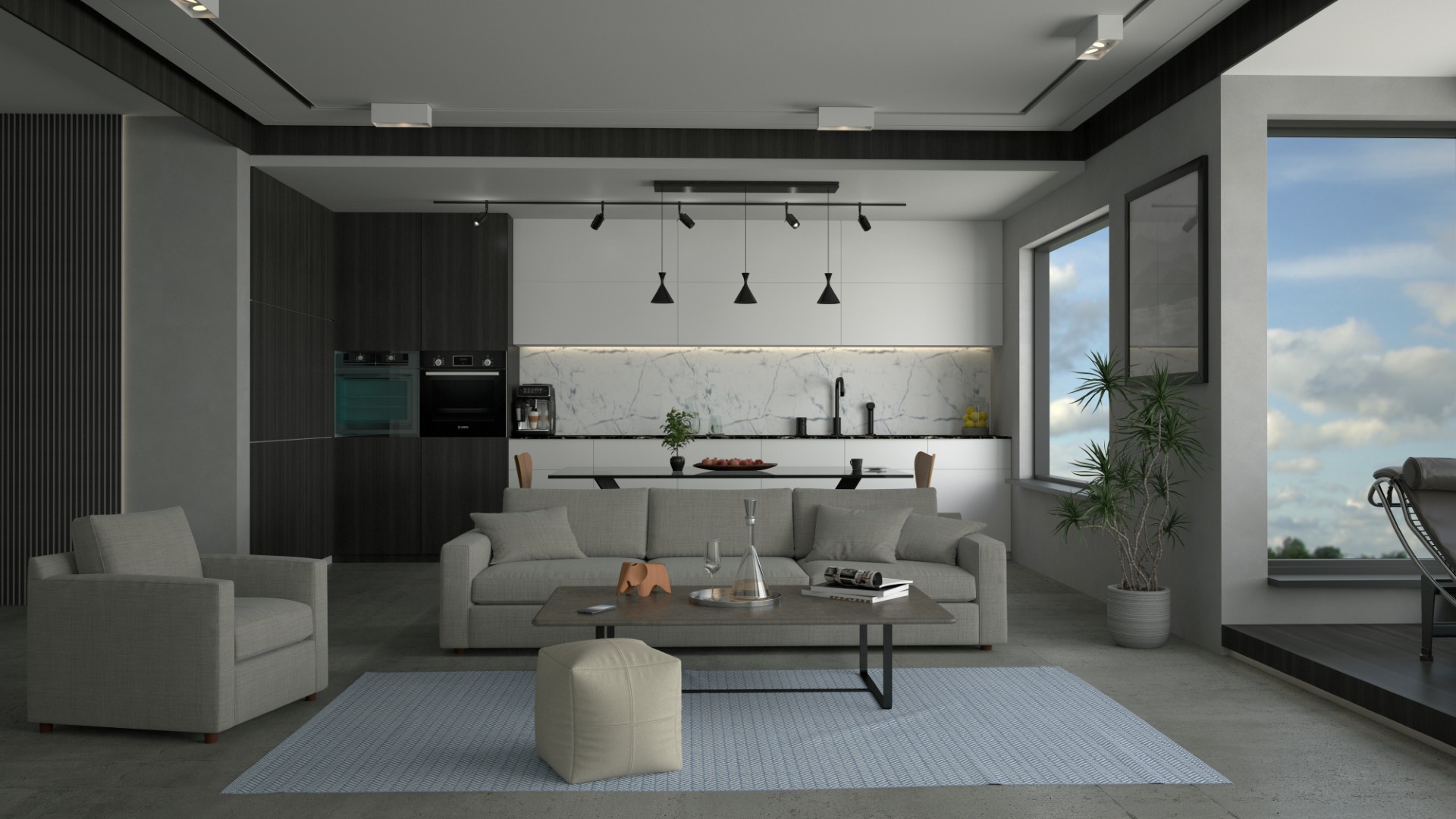 הדמיה לדירה במרכז